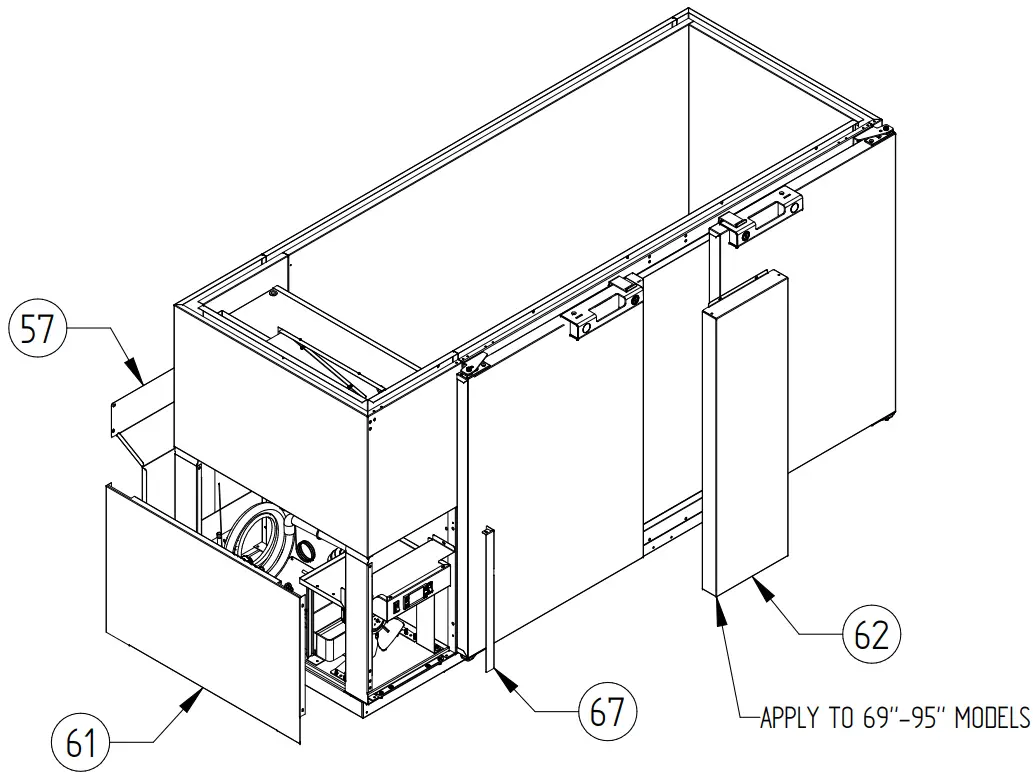 HOSHIZAKI HBB 2 59 Back Bar Refrigerator Two Section with Lockable Solid Doors - Feg6