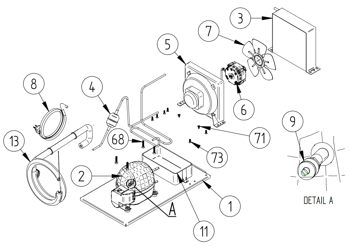 HOSHIZAKI HBB 2 59 Back Bar Refrigerator Two Section with Lockable Solid Doors
