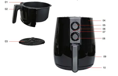 PREMIUM LEVELLA PAF400 4 Liter Air Fryer - fig
