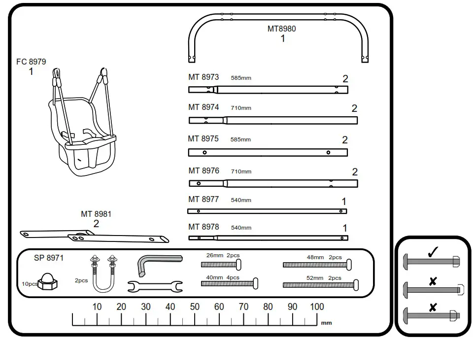LIFESPAN KIDS PE49 Bobcat Baby Swing -ASSEMBLY