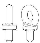 TANNOY VQ 85DF 2 Way Down Firing Dual Concentric Mid High Loudspeaker -VEB FORGED EYEBOLT