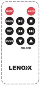 LENOXX CD114BL Home Entertainment System - REMOTE CONTROL