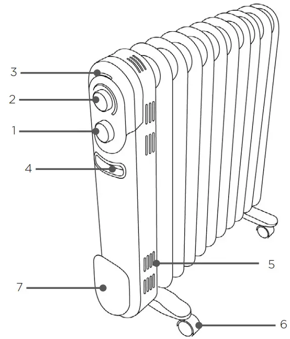 EWT15C EWT24C Cocoon Oil Column Heater - Parts