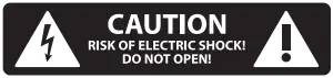 Risk of electric shock icon