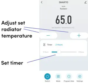 ecostrad 12502200 iQ WiFi Heating Element - Radiator Mode1