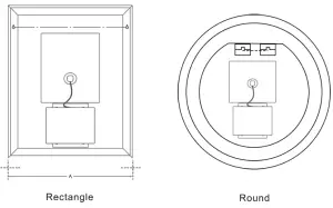 Gesipor 787937392360 LED Bathroom Mirror - RECTANGAL