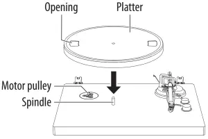 Haiping Industry HP H005A Turntable Player - belet sat up