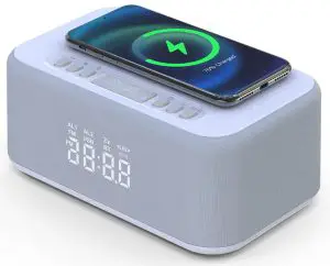 KIMIUP 101 Dual Alarm Clock with Wireless Charging
