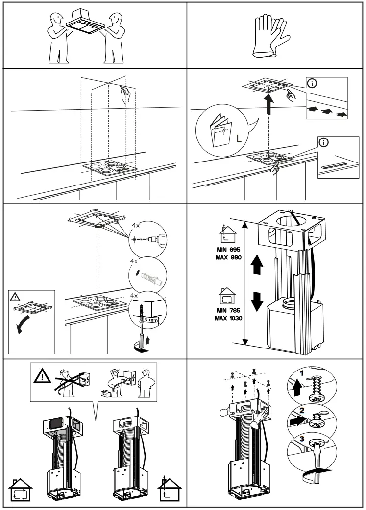 IKEA 003 921 40 SVÄVANDE Ceiling Mounted Extractor Hood Stainless Steel - fig 1