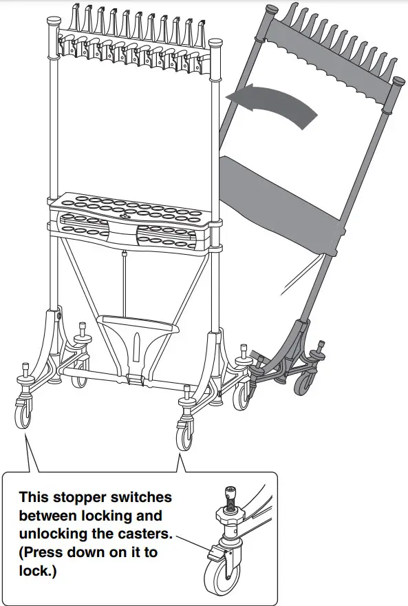 YAMAHA YCH7018 Chimes Musical Instrument - caster stop
