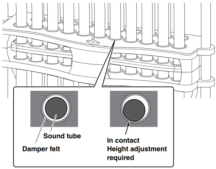 YAMAHA YCH7018 Chimes Musical Instrument - guide plate