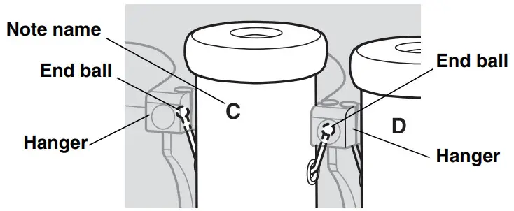 YAMAHA YCH7018 Chimes Musical Instrument - hanger