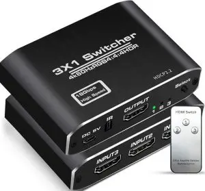 Ozright OZJ4 4K HDMI 2.0b Matrix Switch 4x4 Switcher Splitter 4-in-4 Out Box