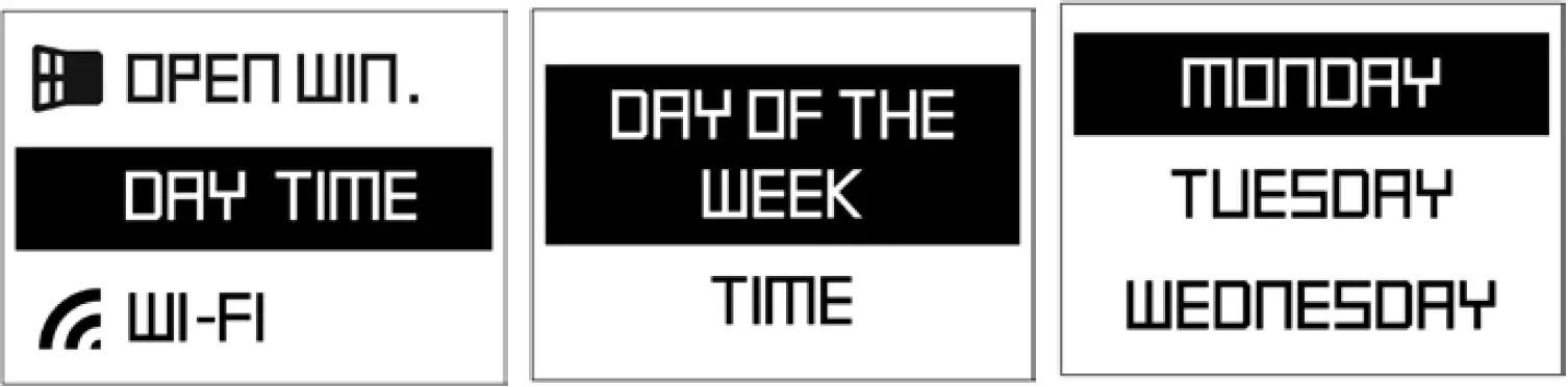 Set a schedule for the first day of the week