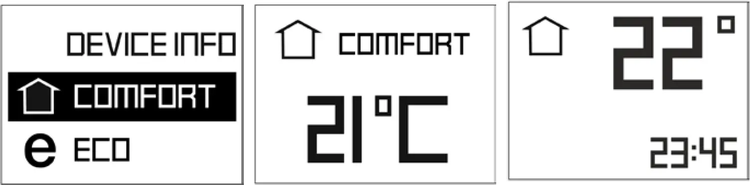 Visualization on Display in Comfort Mode Settings 01