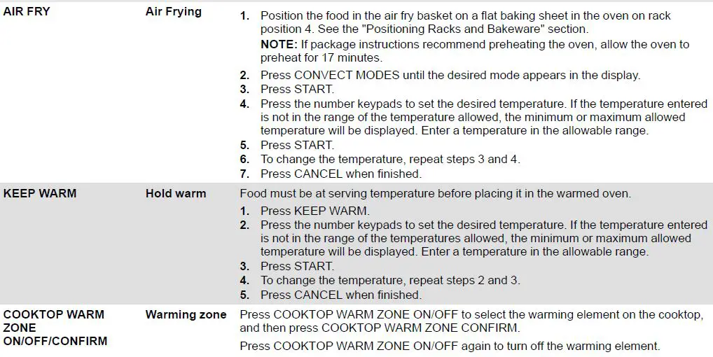 Whirlpool GY398LXPS Slide-In Electric Range Control FIG-1.2