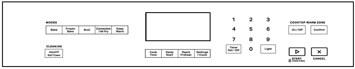 Whirlpool GY398LXPS Slide-In Electric Range Control FIG-1