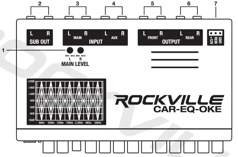 ROCKVILLE audio gear 7 Band Car Equalizer - Functions 1