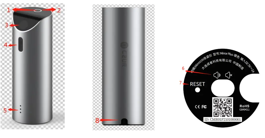 CZUR 2AYK3 Mirror Sitting Posture Instrument - Mirror sitting