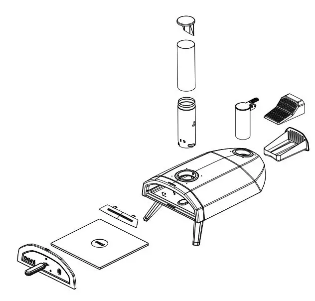 Ooni Pellet Pizza Oven Fyra - Remove all parts from the packaging