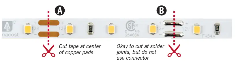 How to cut tape light