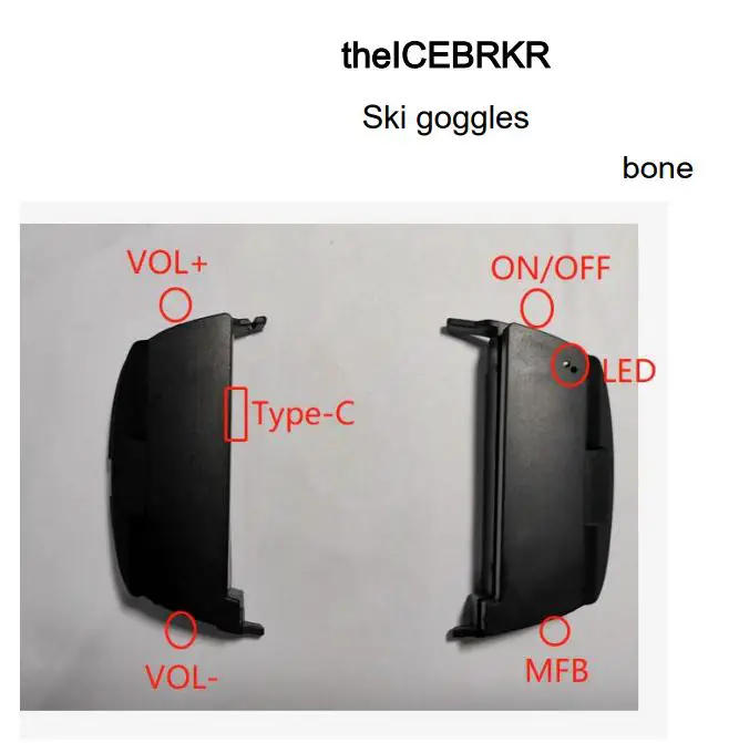 Bone Technology IB1B-E-L1 Ski Goggles Instructions