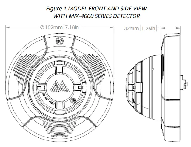 MGC MIX-4003-S Sounder Base Instruction Manual - Figure 1