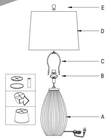 4MODERNHOME T24 Maxax Bedside Table Lamp Set 1