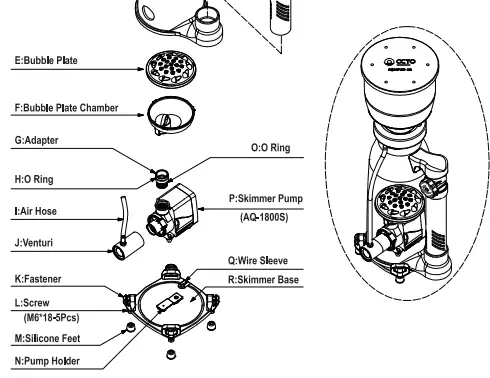OCTO eSsence 130 Protein Skimmer-fig3