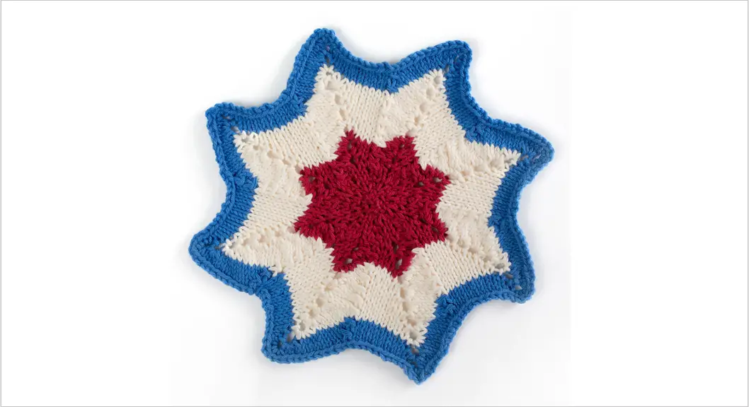 Lily Americana Knit Dishcloth Knit Instructions