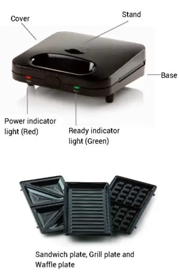 BAUMANN BM LW618N 3 in 1 Sandwich Maker - Features