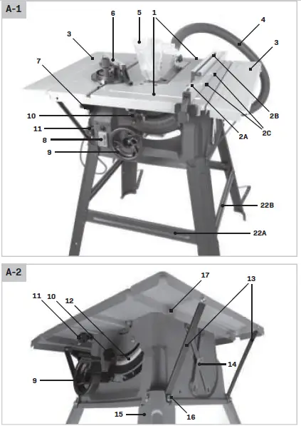 VONROC TS501AC Table Saw-fig 1