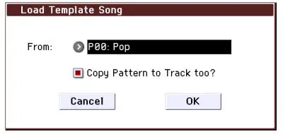 KORG Music Workstation Semi Weighted Keyboard User Guide - Load template song