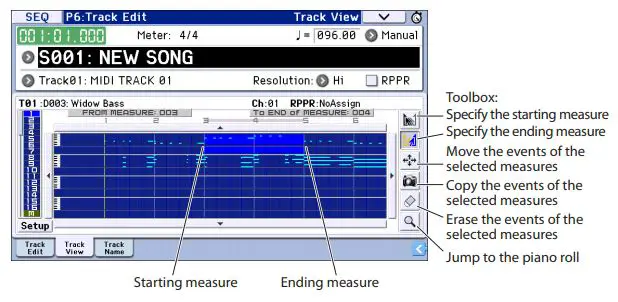KORG Music Workstation Semi Weighted Keyboard User Guide - Using the tools