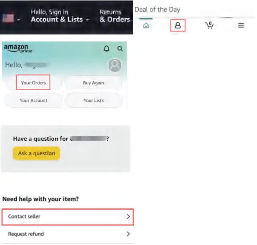 HOW TO CONTACT US ON AMAZON