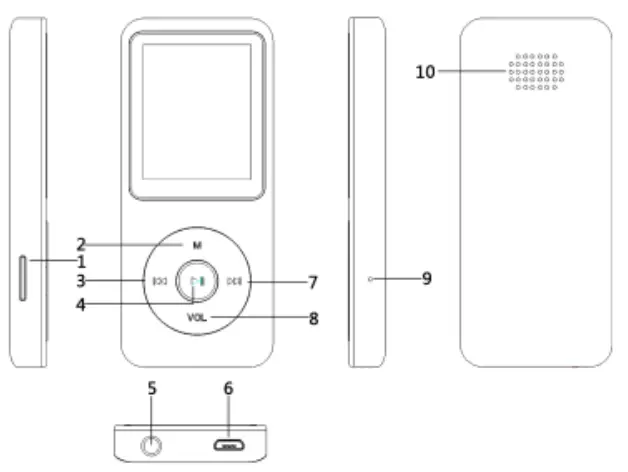 Shenzhen Yuanyin Digital Technology MP3 01B Music MP3 Player 1.8 Inch LCD Screen - 1