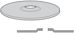 Type 27 depressed center wheel