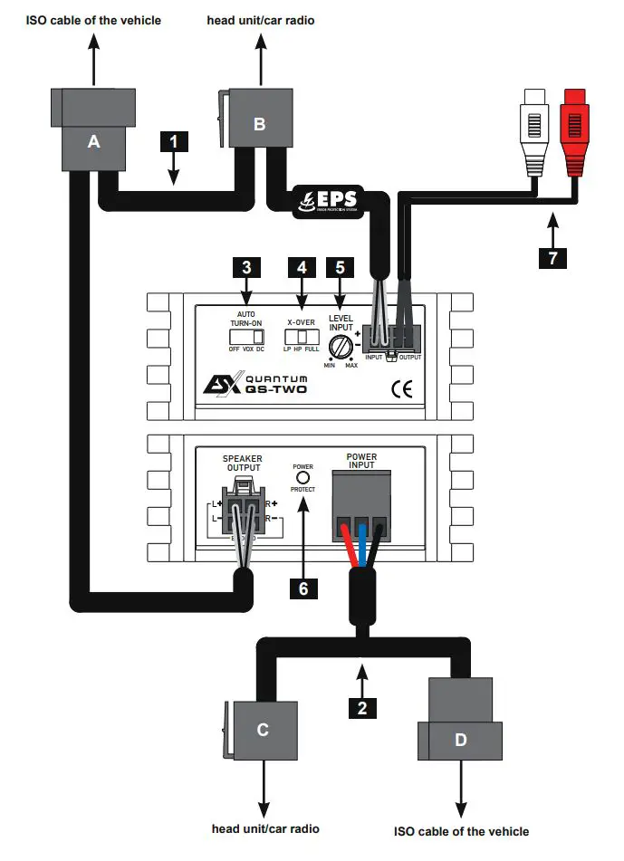 QUANTUM QS-TWO-ISO Class D 2-Channel Nano Amplifier Owner's Manual - INSTALLATION AND FUNCTIONAL INSTRUCTIONS