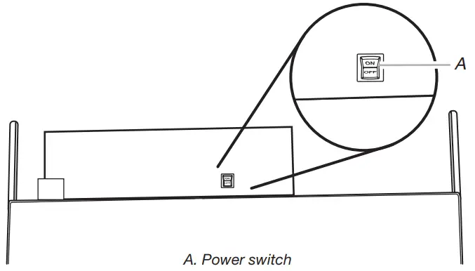 KitchenAid KBFN502ESS BOTTOM MOUNT BUILT IN REFRIGERATOR - power switch