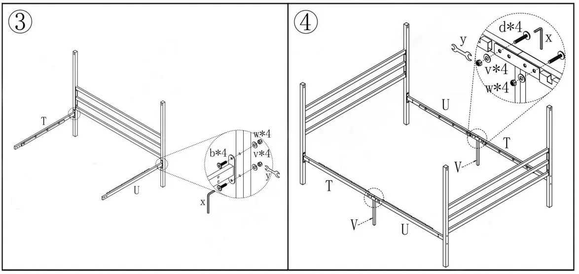 thdstatic 746G Black Queen Size Metal Canopy Bed - figure 3