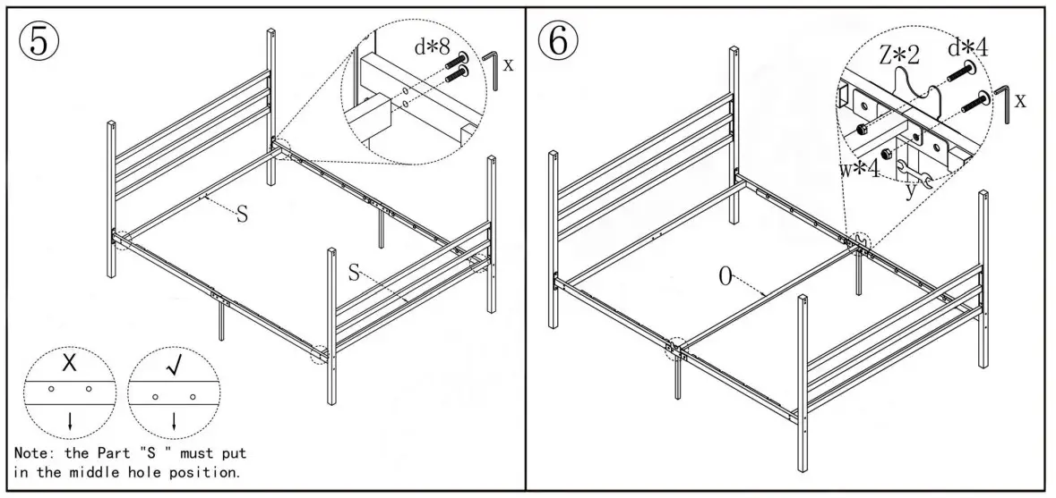 thdstatic 746G Black Queen Size Metal Canopy Bed - figure 4