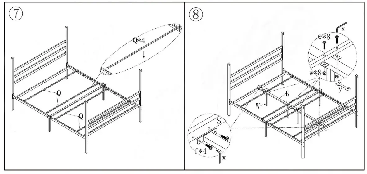 thdstatic 746G Black Queen Size Metal Canopy Bed - figure 5