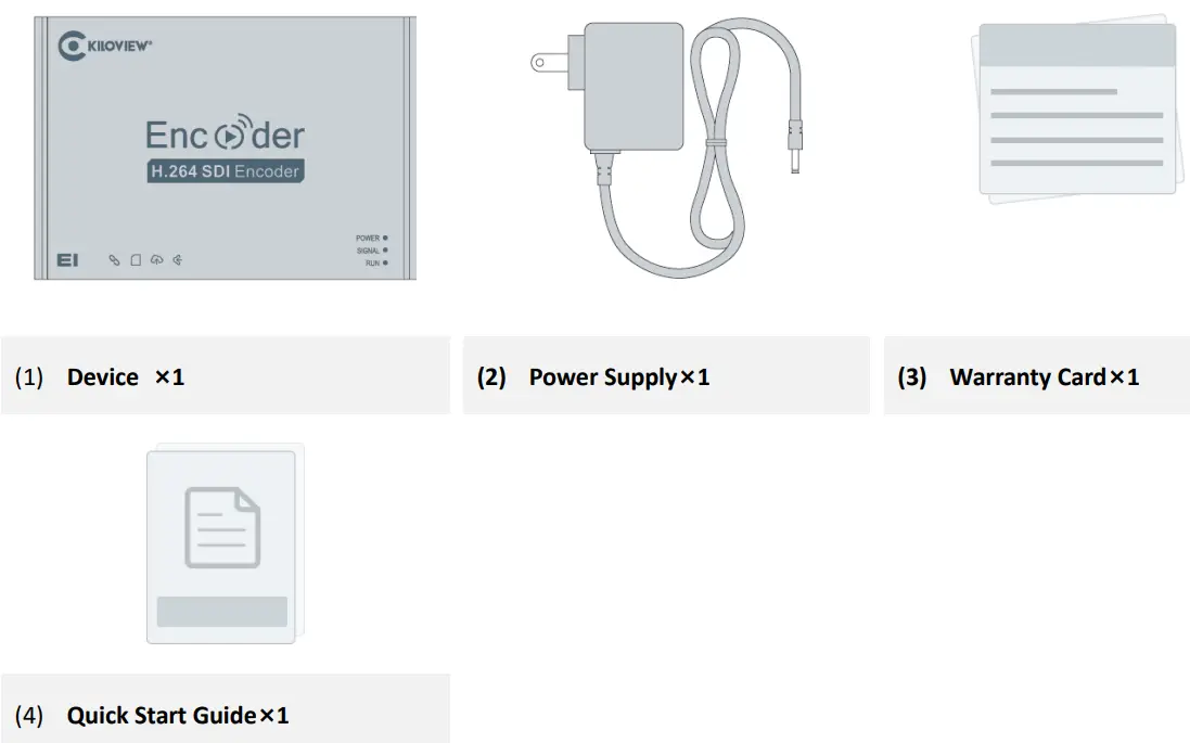 KILOVIEW E1 S Video Encoder - Packing List