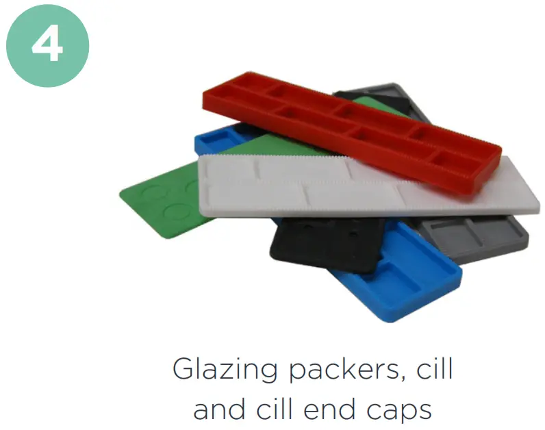 Screwfix 1190x1040mm White Aluminium WINDOW - Glazing packers