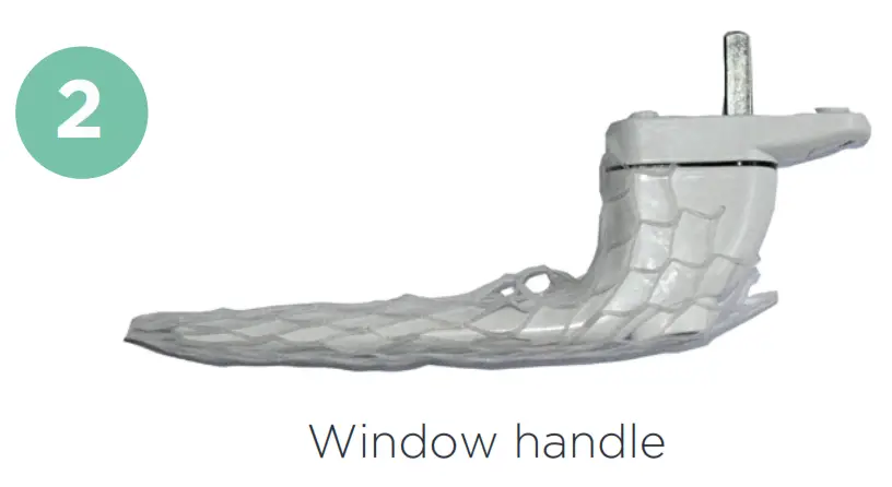 Screwfix 1190x1040mm White Aluminium WINDOW - Window handle