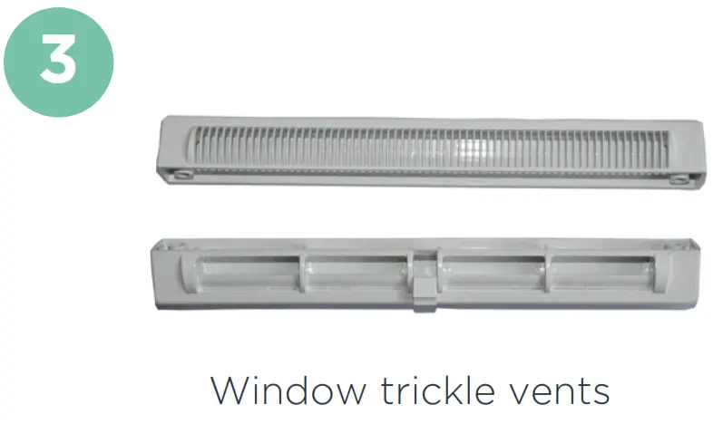 Screwfix 1190x1040mm White Aluminium WINDOW - Window trickle vents