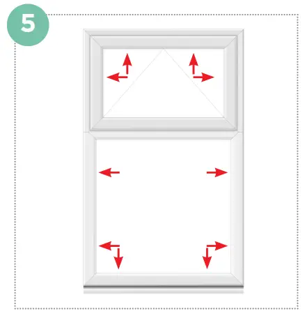 Screwfix 1190x1040mm White Aluminium WINDOW - frame 4