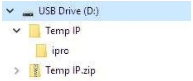 Copy/Extract TempIP.zip File