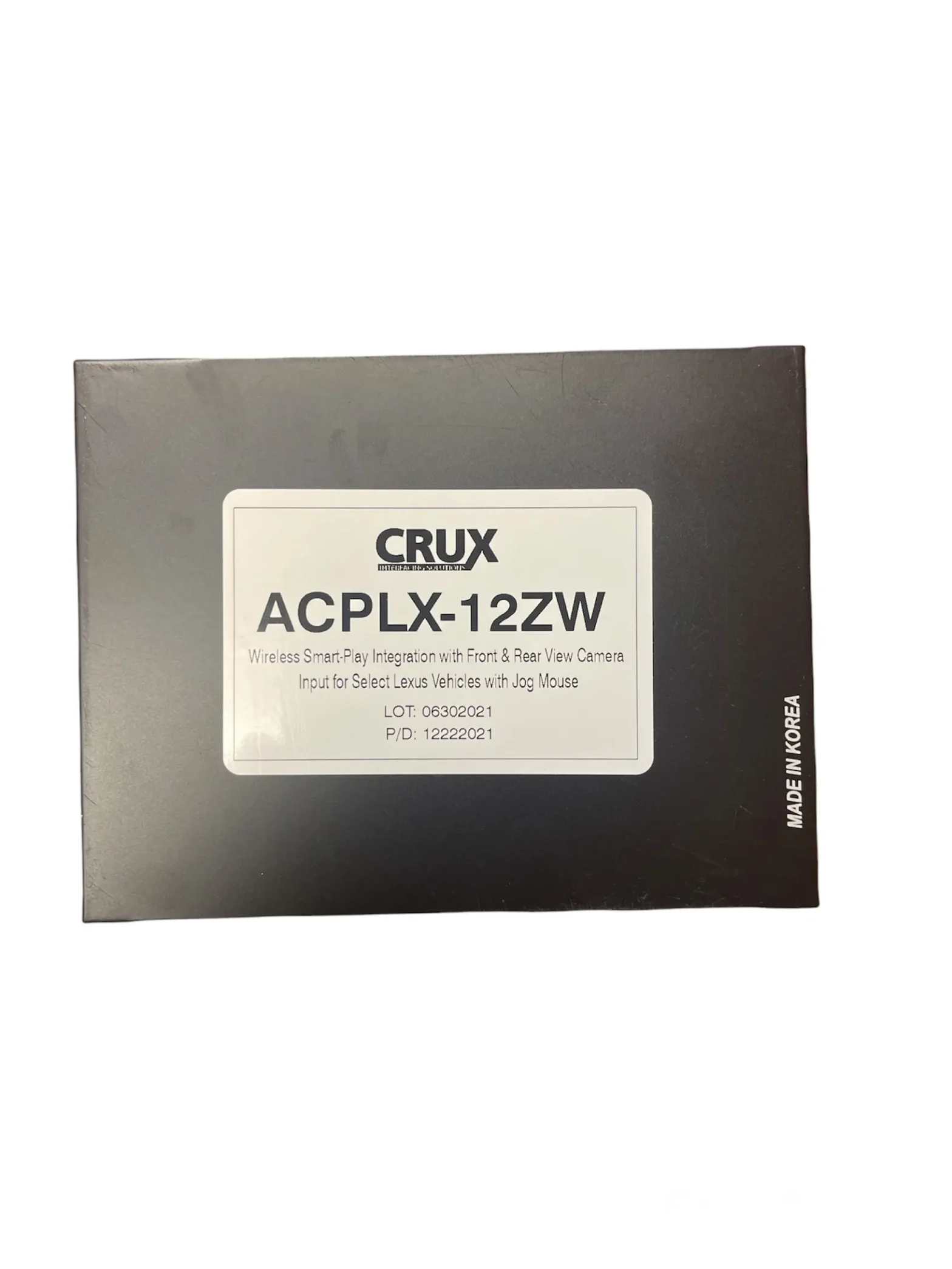 Crux Acplx-12zw Smart-play Integration With Multi Camera Inputs Owner's Manual Crux Acplx-12zw Smart-play Integration With Multi Camera Inputs Owner's Manual