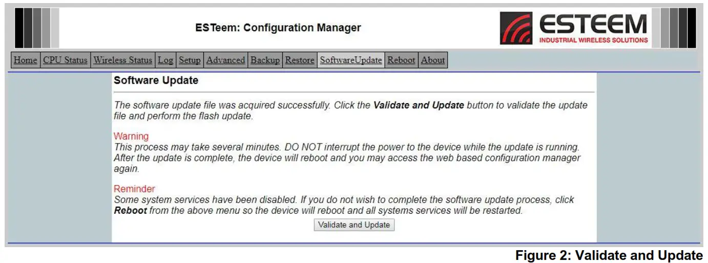 Software s Esteem Technical Bulletin Horizon Software Update - FIG1
